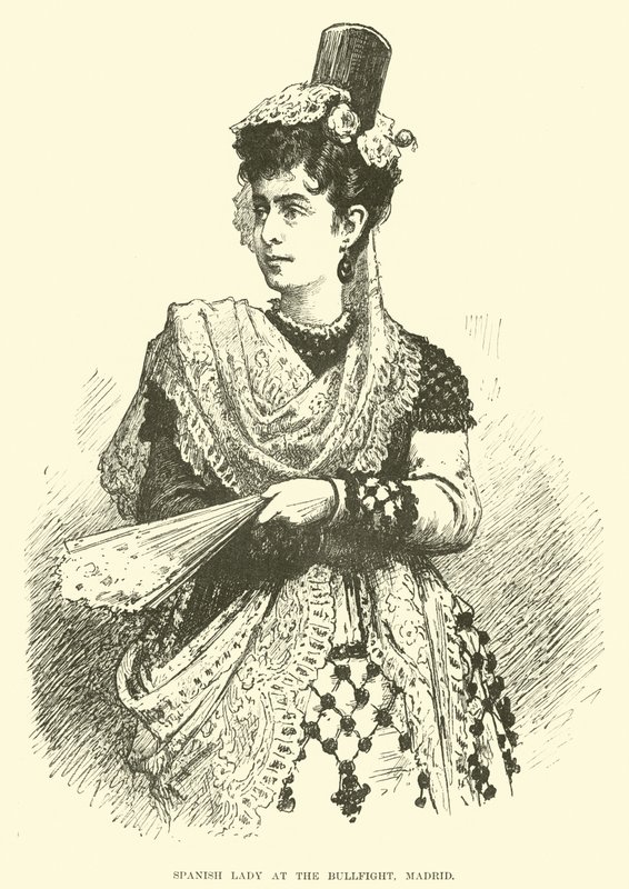 Spanish Lady at the Bullfight, Madrid by English School