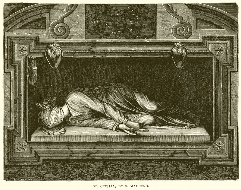 St. Cecilia, by S. Maderno by English School