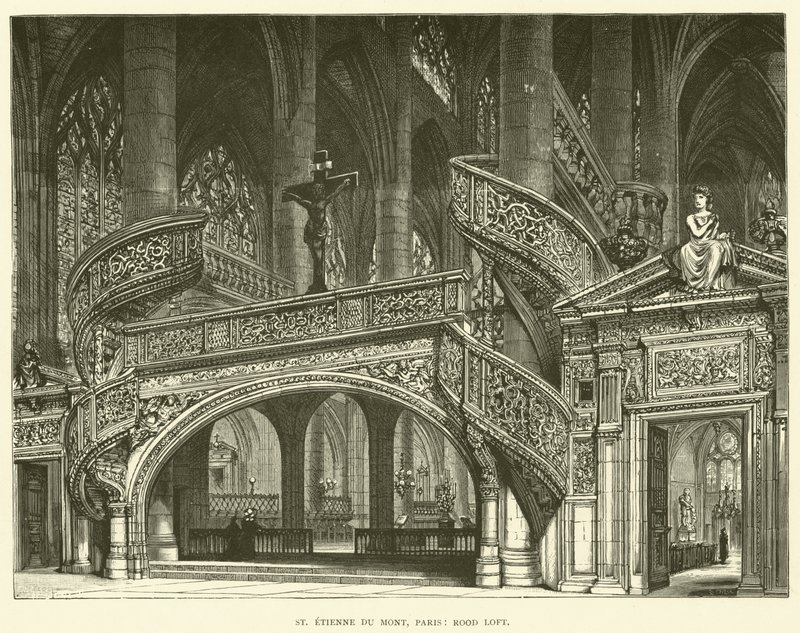 St Etienne du Mont, Paris, Rood Loft by English School