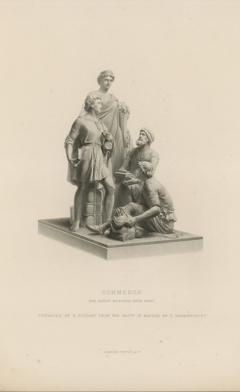 Statue Depicting Commerce which Adorns the Albert Memorial by English School