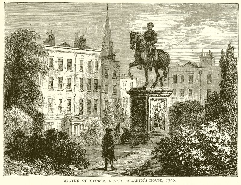 Statue of George I. and Hogarth