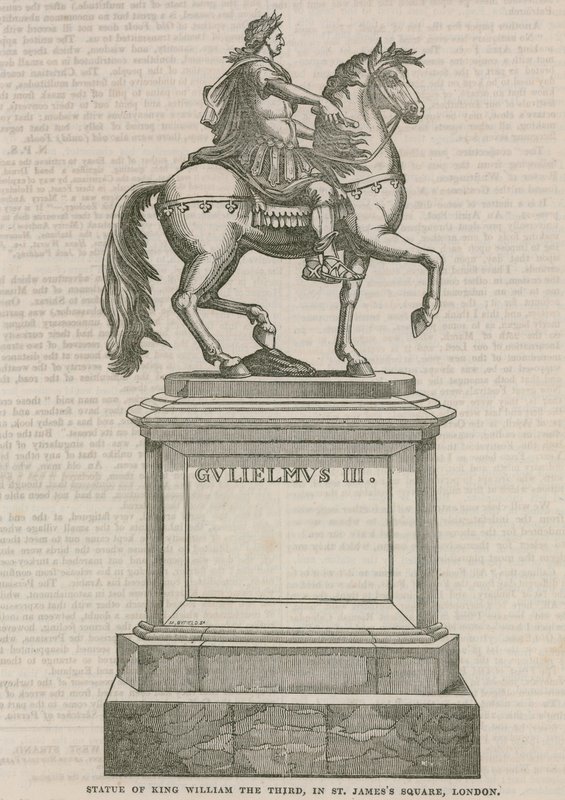 Statue of King William the Third, in St Jamess Square, London by English School