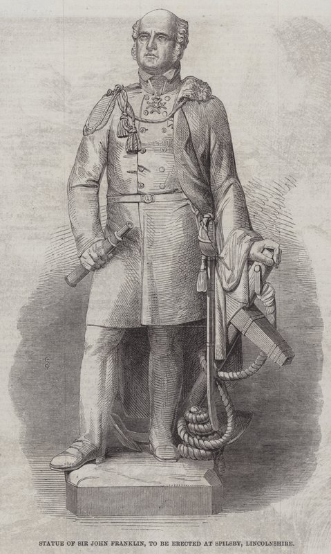 Statue of Sir John Franklin, to be erected at Spilsby, Lincolnshire by English School