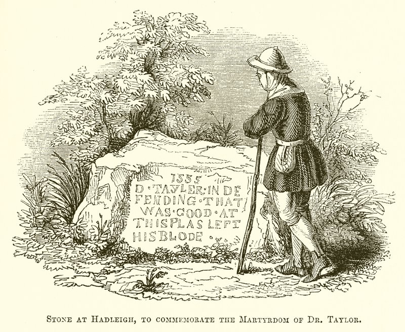 Stone at Hadleigh to Commemorate the Martyrdom of Dr. Taylor by English School