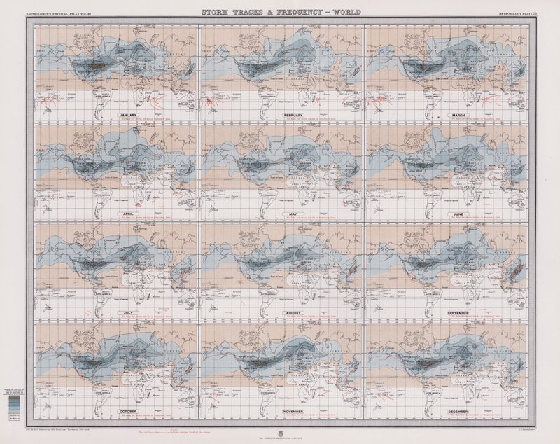 Storm Tracks and Frequency, World by English School
