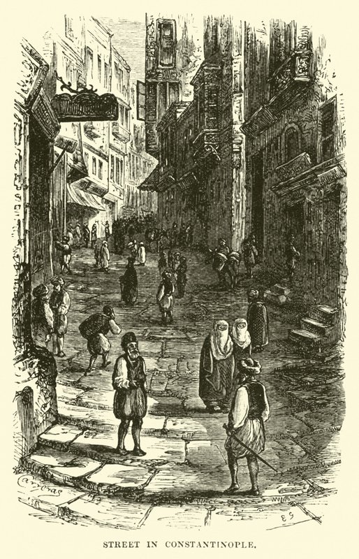 Street in Constantinople by English School
