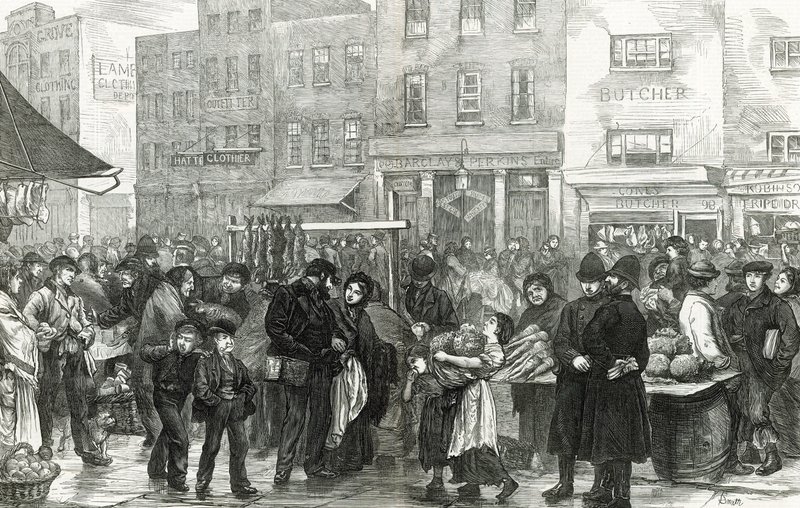 Sunday Morning in the New Cut, Lambeth by English School