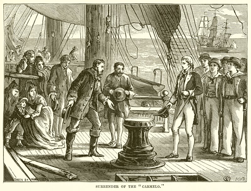 Surrender of the Carmelo by English School