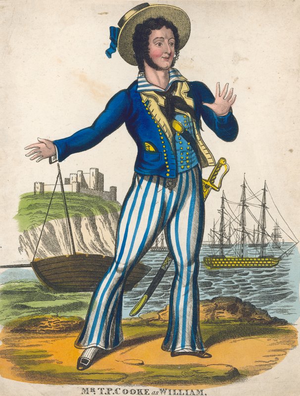 T P Cooke as the sailor hero of Black Eyed Susan by English School