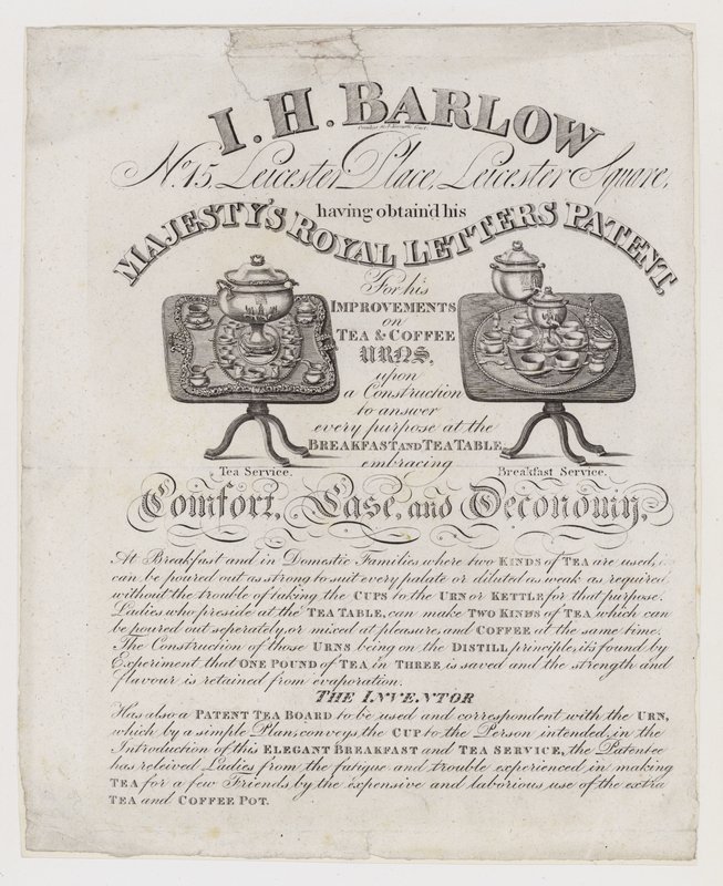 Tea Urn Makers, I H Barlow by English School