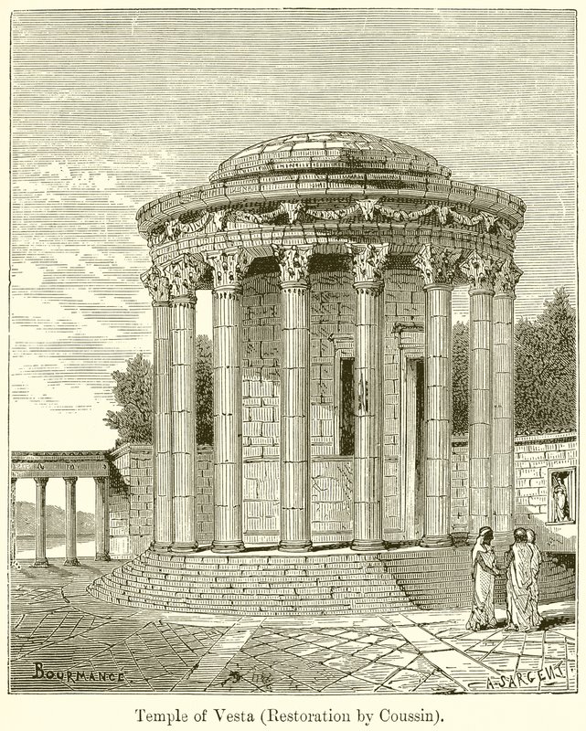 Temple of Vesta by English School