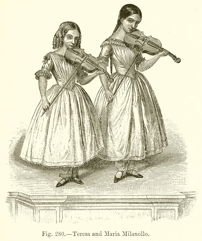 Teresa and Maria Milanollo by English School