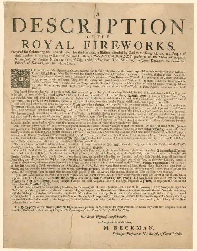 Thanksgiving for the Birth of James Edward, the Old Pretender, Born 10 June 1688 by English School