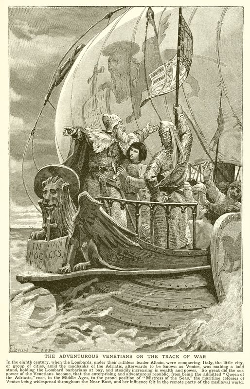 The Adventurous Venetians on the Track of War by English School
