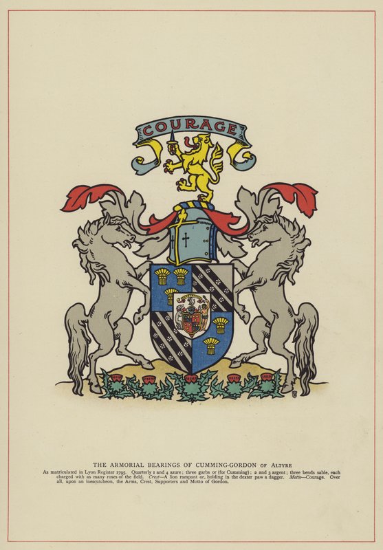 The Armorial Bearings of Cumming-Gordon of Altyre by English School