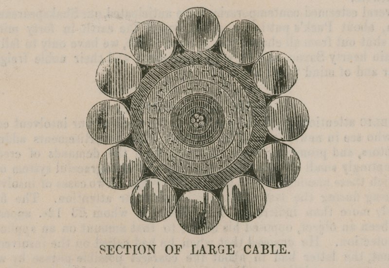 The Atlantic Cable; Section of Large Cable by English School