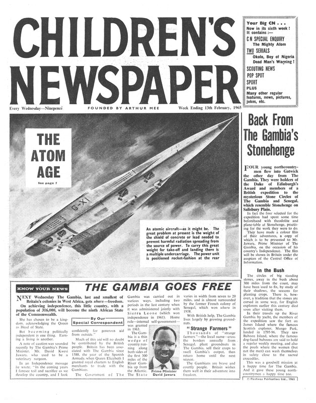The Atom Age, front page of 