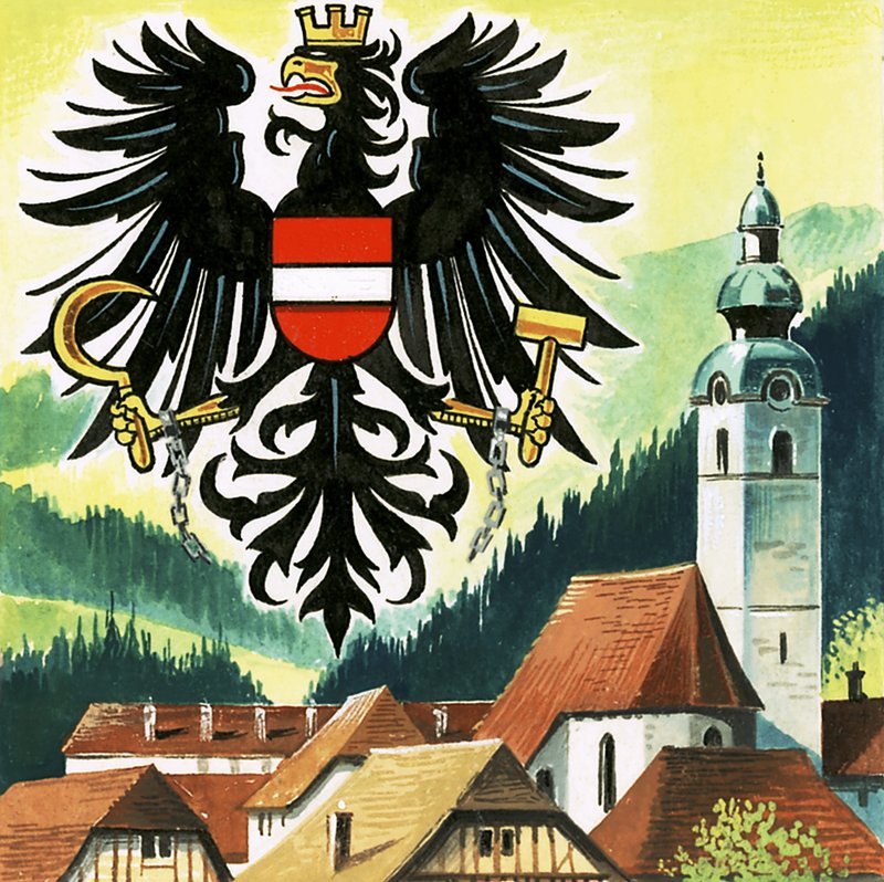 The Austrian Eagle, emblem of Austria by English School