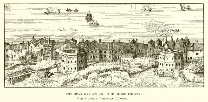 The Bear Garden and the Globe Theatre by English School