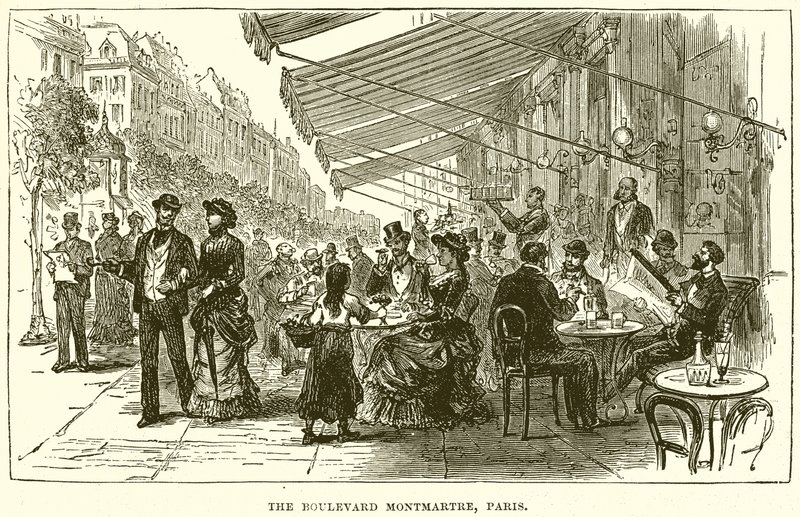 The Boulevard Montmartre, Paris by English School