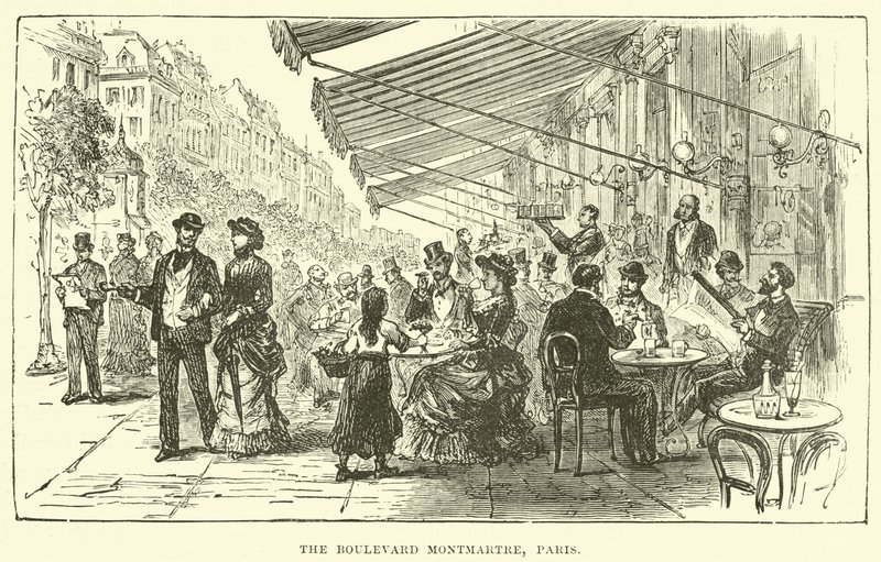 The Boulevard Montmartre, Paris by English School