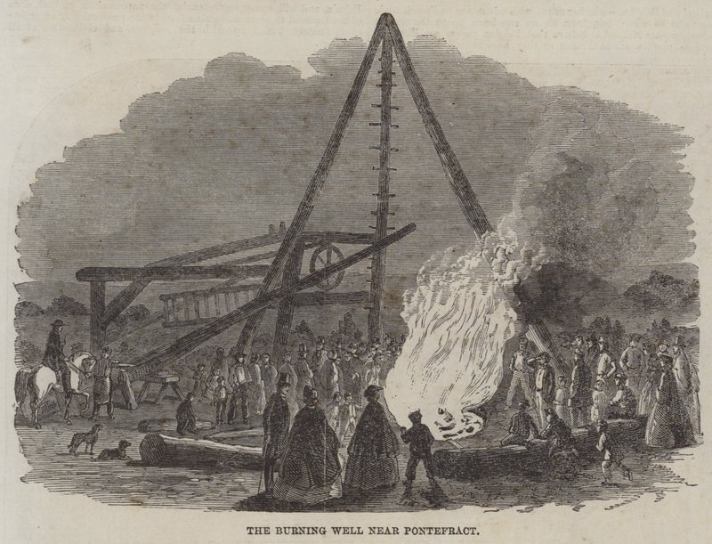 The Burning Well near Pontefract by English School