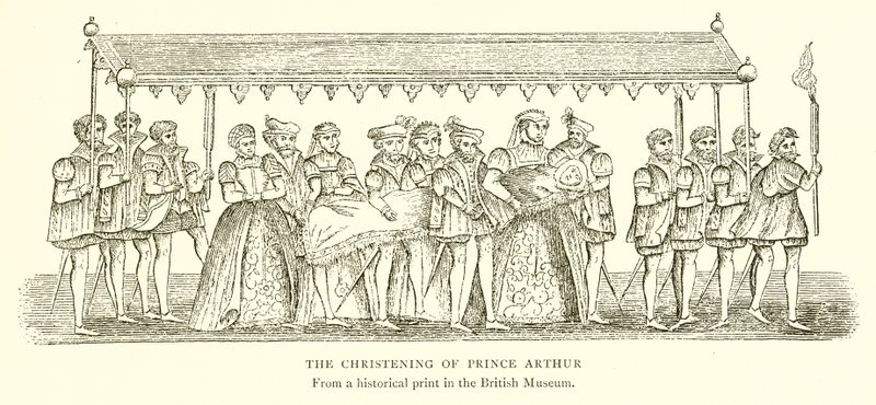 The Christening of Prince Arthur by English School
