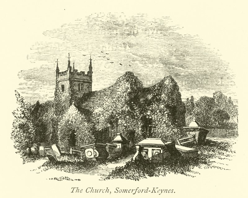 The Church, Somerford-Keynes by English School