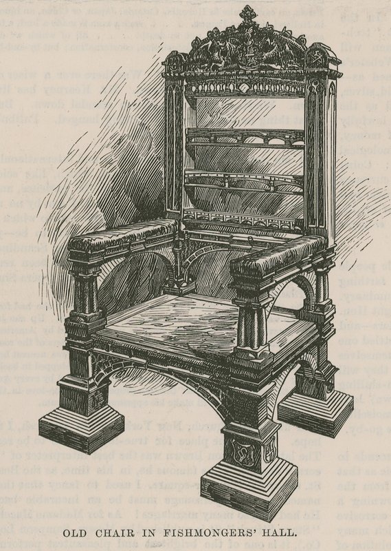 The City Guilds: The Fishmongers Company: Old Chair in Fishmongers Hall by English School