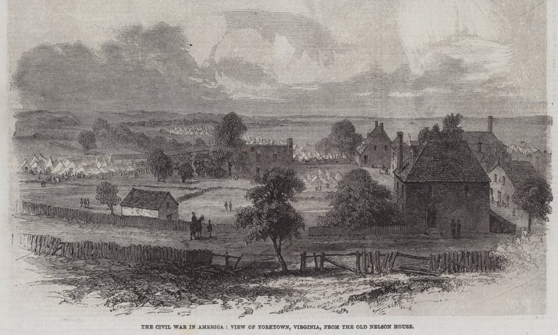 The Civil War in America, View of Yorktown, Virginia, from the Old Nelson House by English School