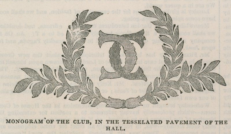 The Conservative Clubhouse: Monogram of the Club in the Tesselated Pavement of the Hall by English School