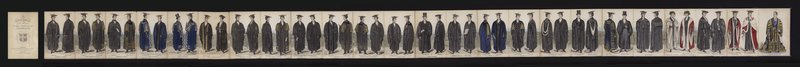 The Costumes of the Members of the University of Cambridge (full panorama) by English School