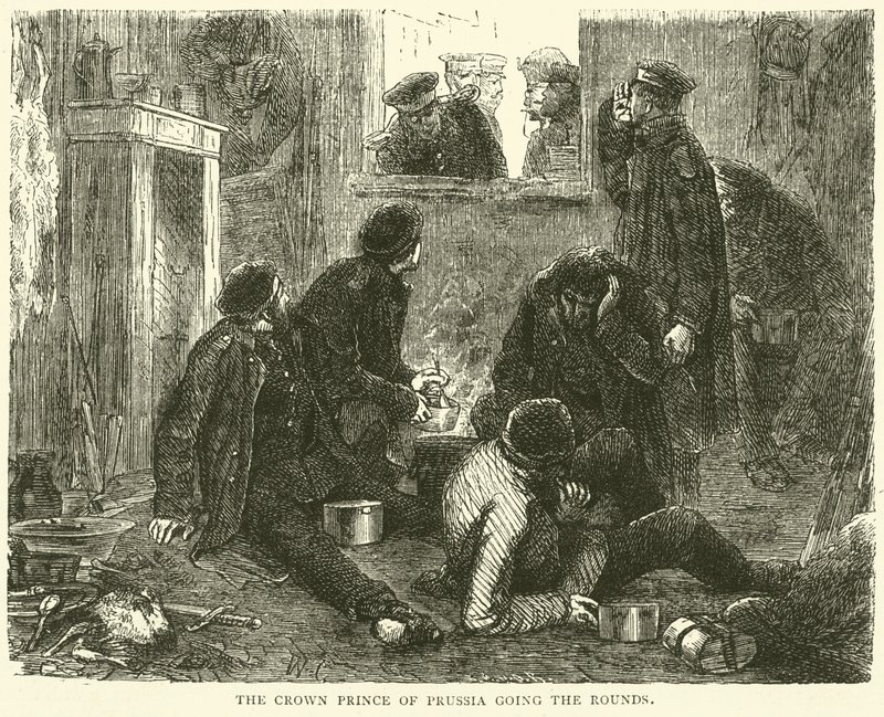 The Crown Prince of Prussia Going the Rounds, November 1870 by English School