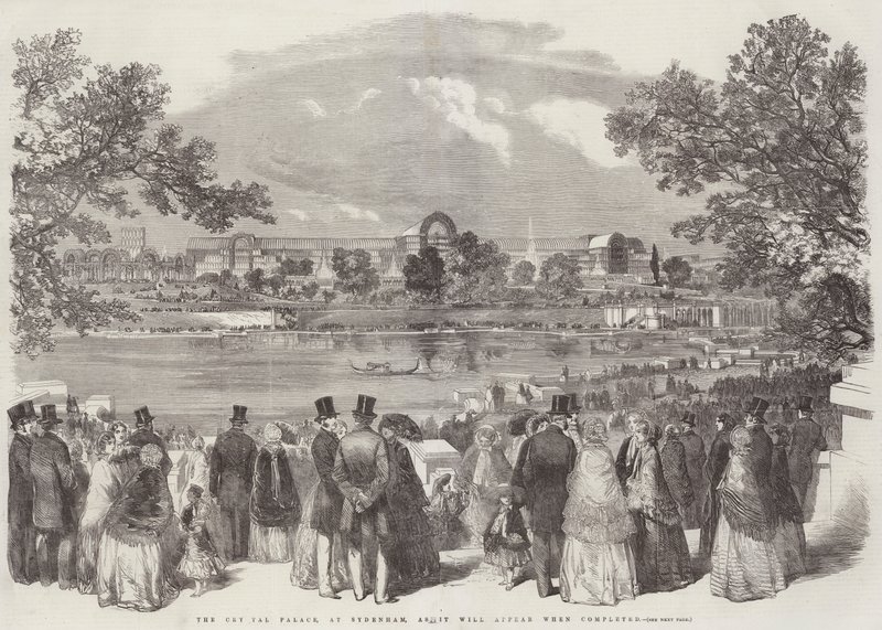 The Crystal Palace, at Sydenham, as it will appear when completed by English School