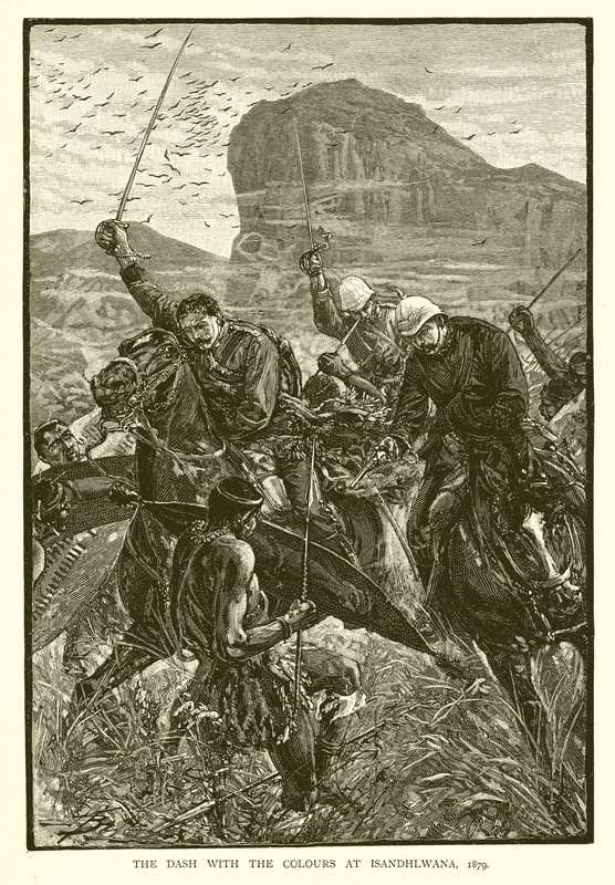 The Dash with the Colours at Isandhlwana, 1879 by English School