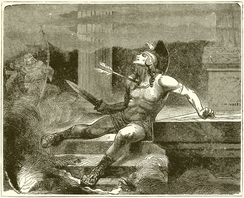 The Death of Alcibiades by English School