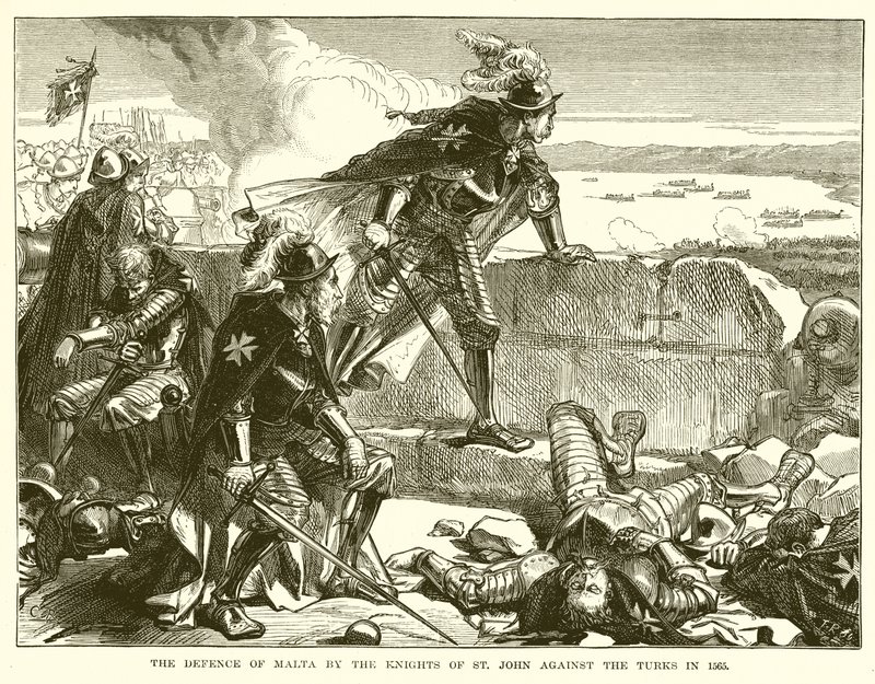 The Defence of Malta by the Knights of St. John against the Turks in 1565 by English School