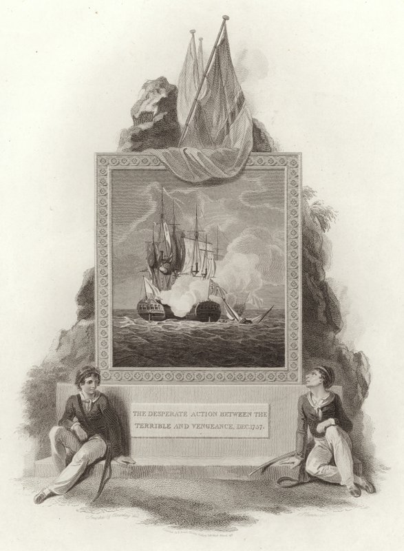 The Desperate Action Between the Terrible and Vengeance, Dec 1757 by English School