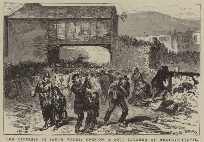 The Distress in South Wales, Opening a Soup Kitchen at Merthyr-Tydvil by English School