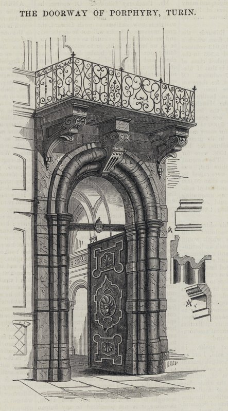 The Doorway of Porphyry, Turin by English School