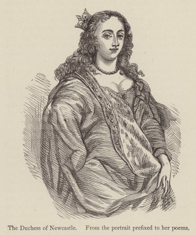 The Duchess of Newcastle, from the portrait prefixed to her poems by English School