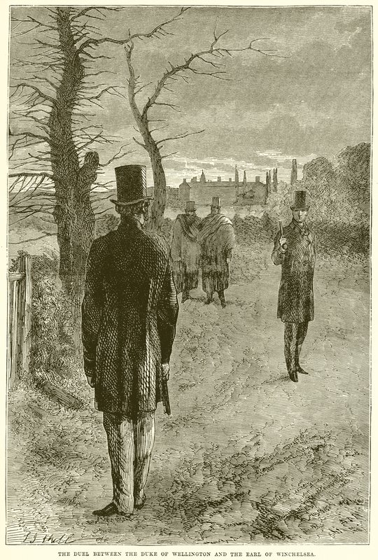The Duel between the Duke of Wellington and the Earl of Winchelsea by English School