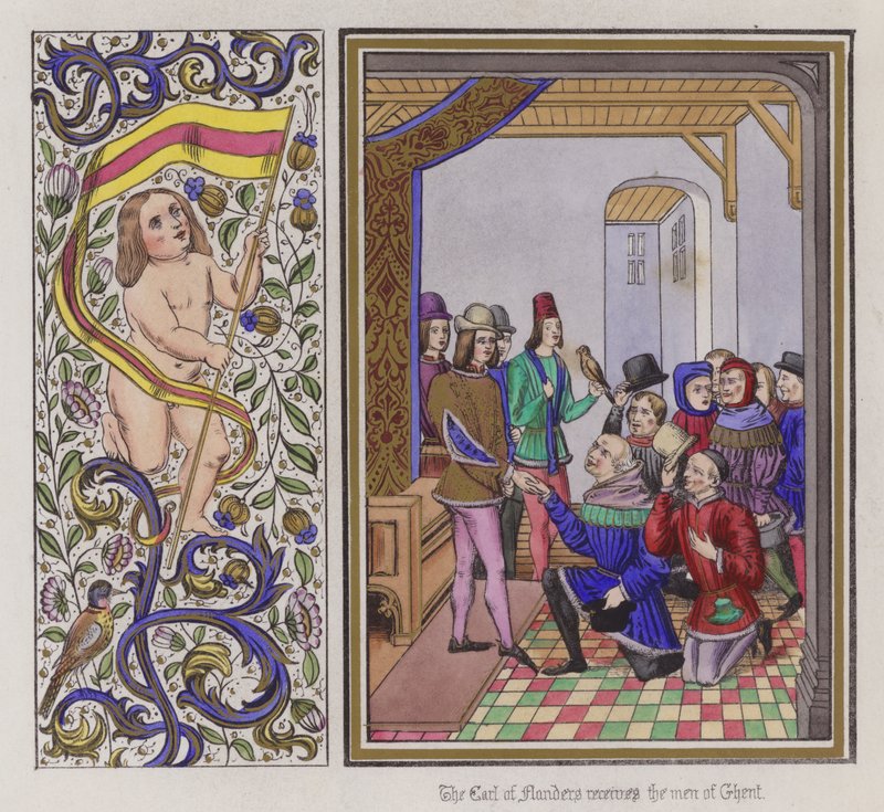 The Earl Of Flanders receives the men of Ghent by English School