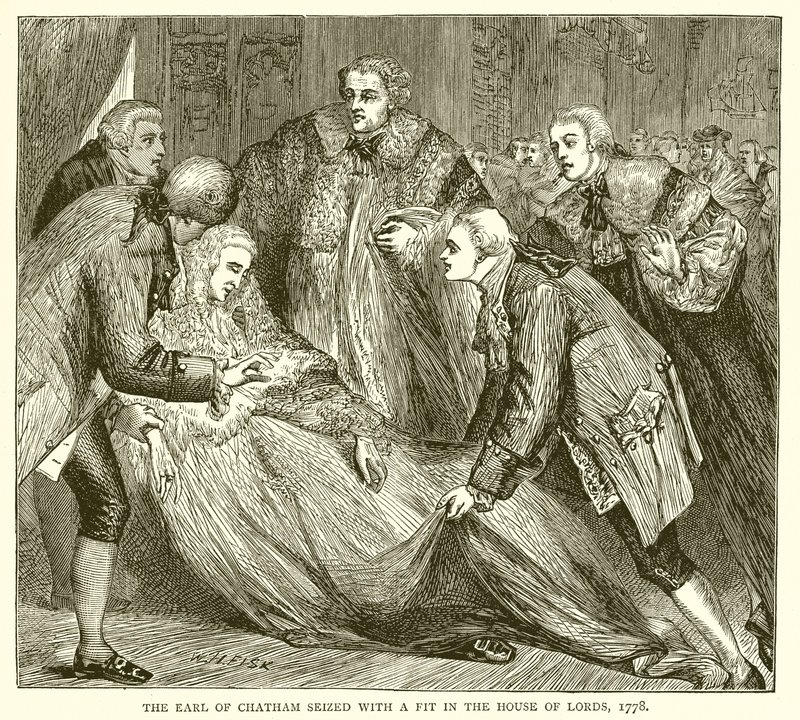 The Earl of Chatham Seized with a Fit in the House of Lords, 1778 by English School