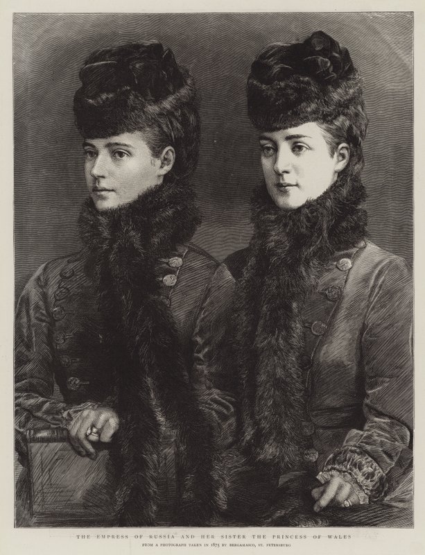 The Empress of Russia and her Sister the Princess of Wales by English School
