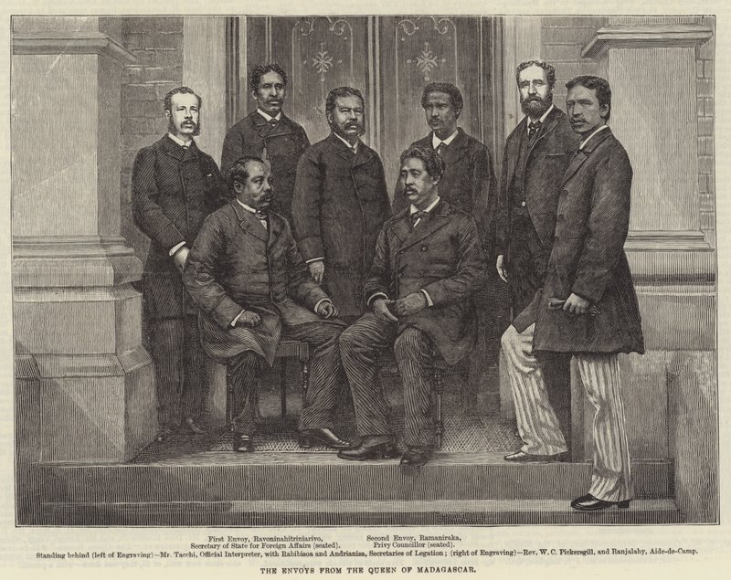 The Envoys from the Queen of Madagascar (engraving) by English School