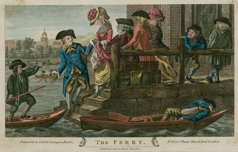 The Ferry, River Thames, London by English School
