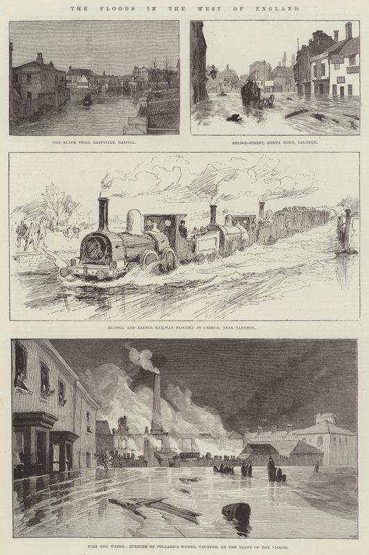 The Floods in the West of England by English School