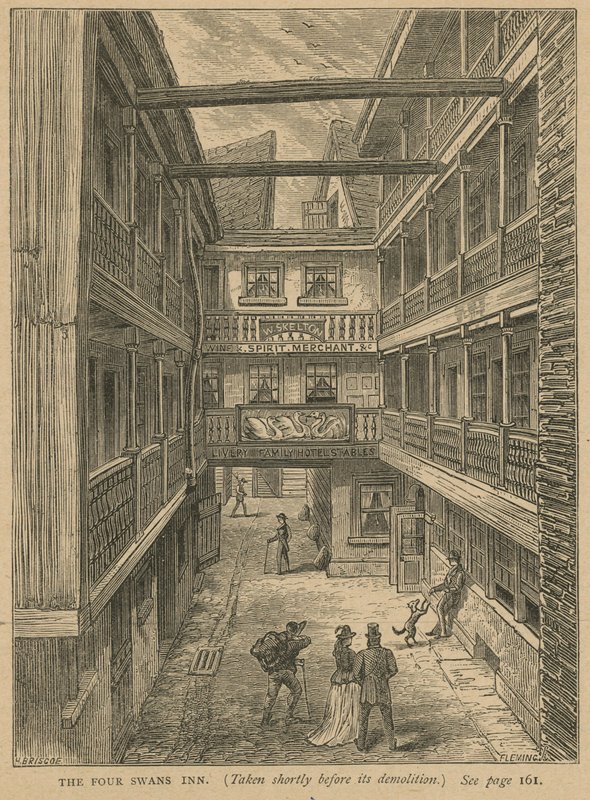 The Four Swans Inn, Taken Shortly Before Its Demolition by English School