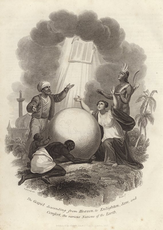 The Gospel Descending from Heaven, to Enlighten, Save, and Comfort, the Various Nations of the Earth by English School